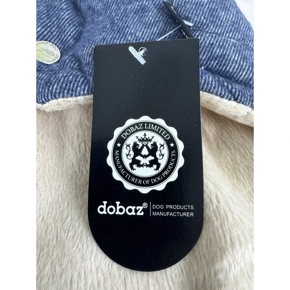 New Dobaz‎ DA17027AS Denim Suede Dog Jacket Size Medium